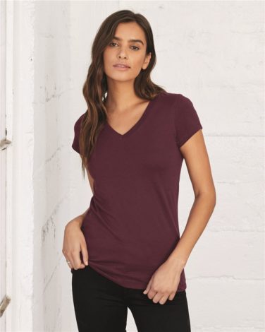 Bella + Canvas 6005 Women's V-Neck Short Sleeve T-Shirt