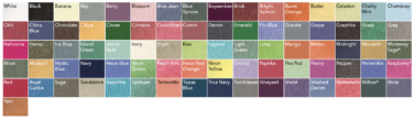 Comfort Colors 1717 Color Swatches