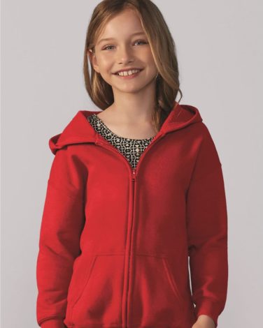 Gildan 18600B Youth Heavy Blend Full-Zip Hooded Sweatshirt