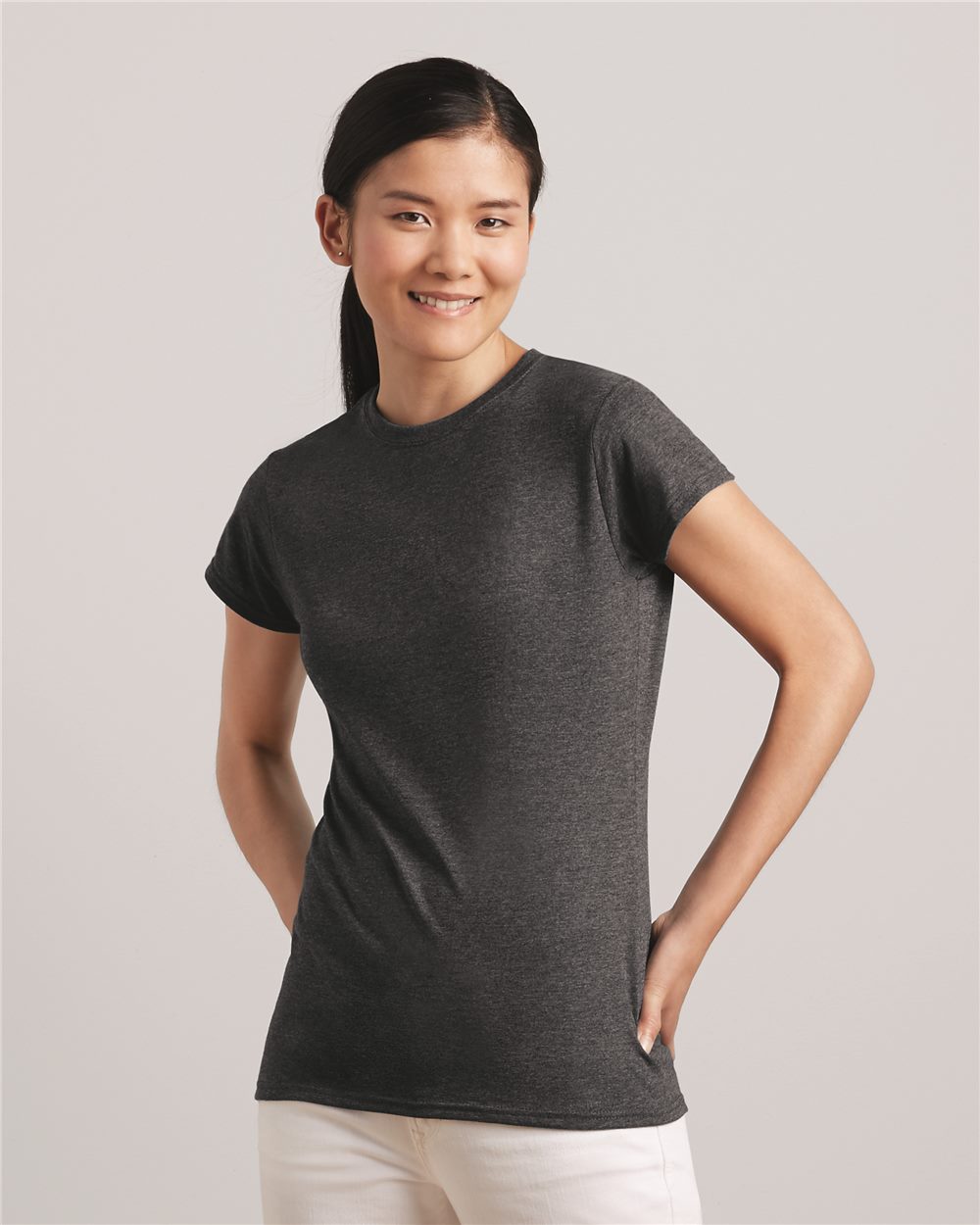 Gildan Womens Softstyle Short Sleeve Crew Neck Cotton T-Shirt Ladies Fit Top New 