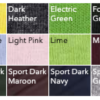 Gildan 8000 DryBlend Short Sleeve T-Shirt Color Swatch