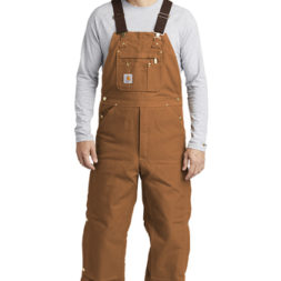 Carhartt - Carhartt ® Duck Quilt-Lined Zip-To-Thigh Bib Overalls - CTR41