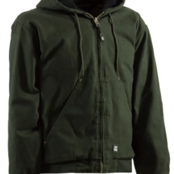Berne - Original Washed Hooded Jacket Quilt Lined - HJ375