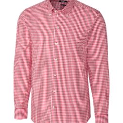 Cutter & Buck - Men's L/S Tailored Fit Stretch Gingham - MCW00159