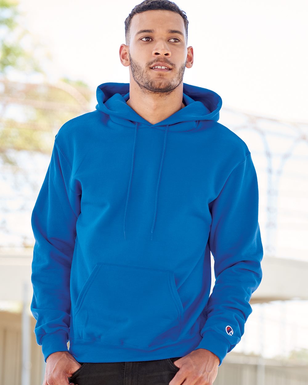 champion double dry eco fleece hood