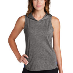 Sport-Tek ® Ladies PosiCharge ® Tri-Blend Wicking Draft Hoodie Tank