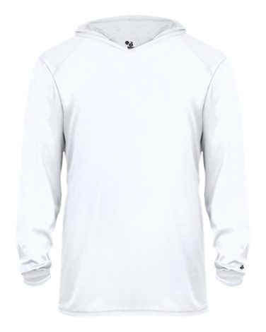Badger - Youth B-Core Long Sleeve Hooded T-Shirt - 2105 - Image 2